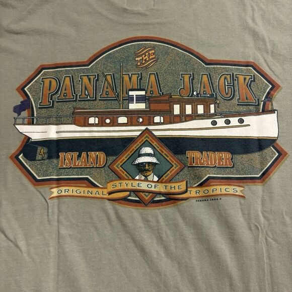 Vintage 90s Panama Jack Boat Single StitchT-shirt | Men’s L - Picture 8 of 8